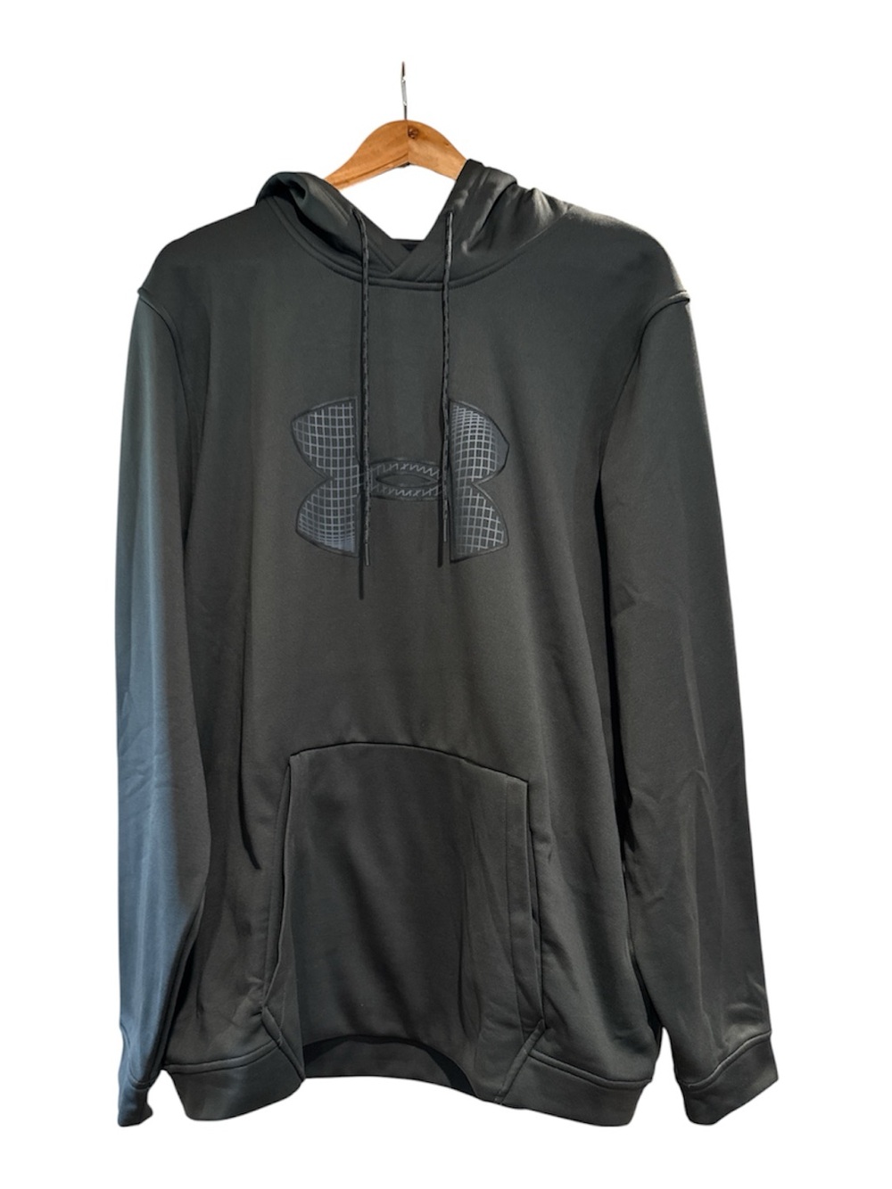 Under Armour Cold Gear Men’s Pullover Hoodie Dark Green Loose Fit 2XL Used